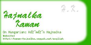 hajnalka kaman business card